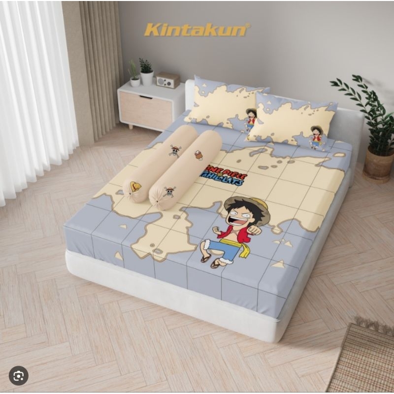 Kintakun Sprei Dluxe One Piece X Tahilalats Edition Queen Size 160x200 Tinggi 25 cm