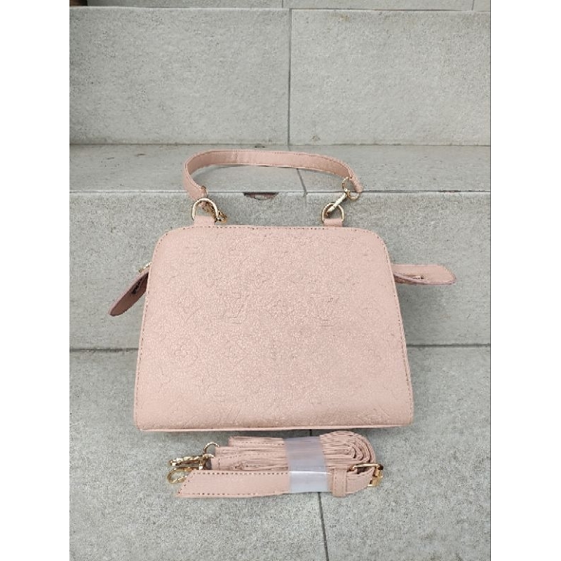 tas lv pink bahan kulit jeruk
