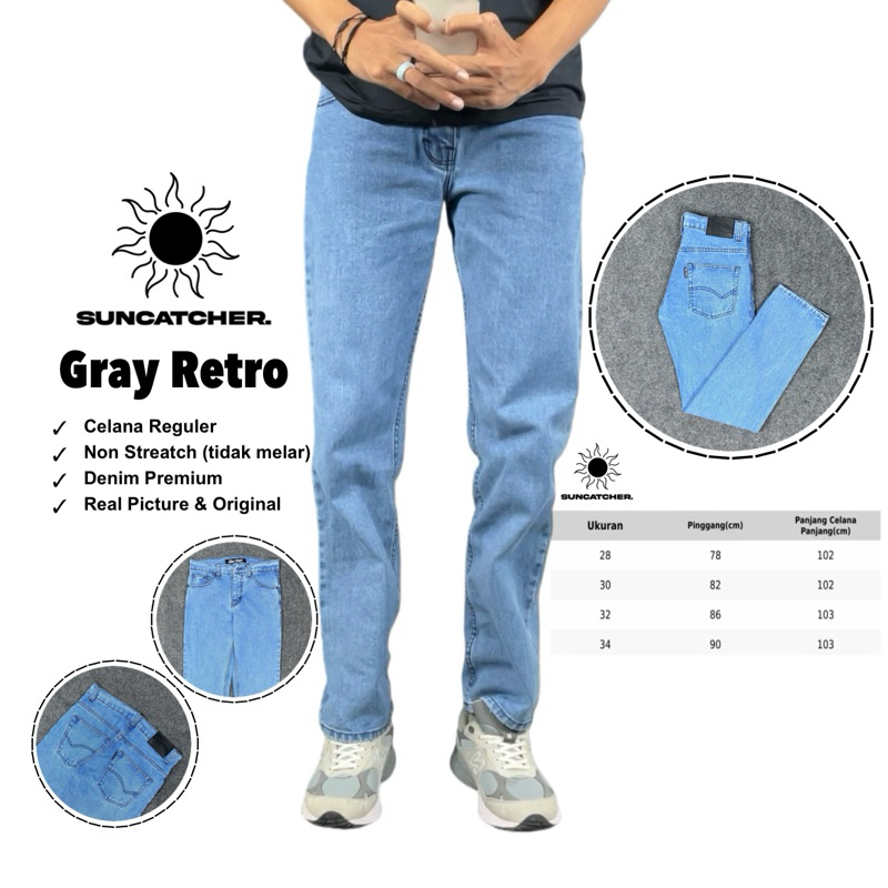 One Save Celana Jeans Denim Reguler Biru BioBlitz Non Stretch Pria