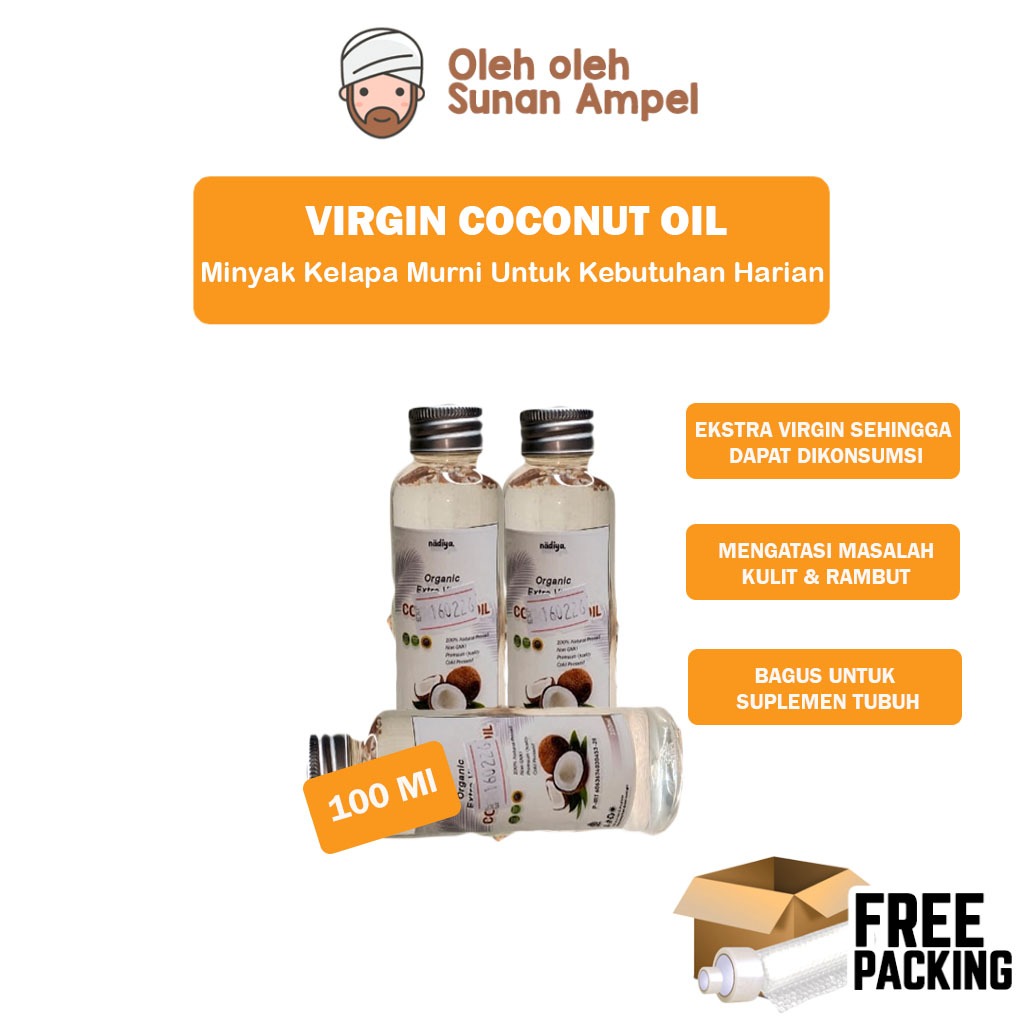 

VCO Virgin Coconut Oil 100 ML Minyak Kelapa Asli Bersih Higienis Cold Pressed Daging Kelapa Segar