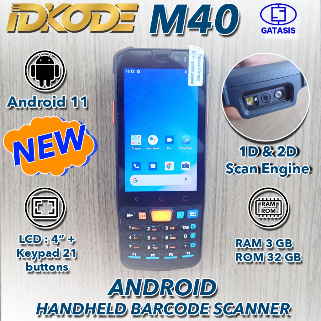 IDKODE M40 2D BARCODE SCANNER PDT PDA Android Handheld Barcode Scanner