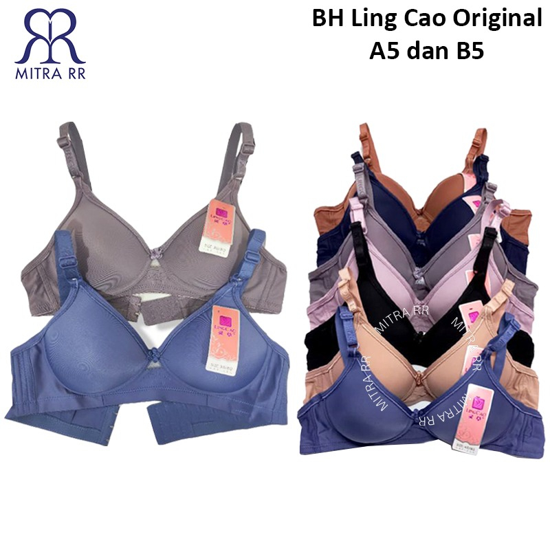 BH Ling Cao Original B5 | Bra Lingcao Cup Besar Kancing 3 Push Up Bra