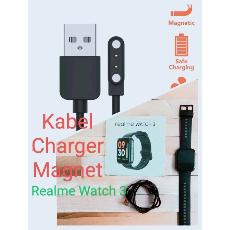 Realme Watch 3 Smart Watch Kabel Charger Smartwatch Realme Watch 3 Magnetic 2 Pin