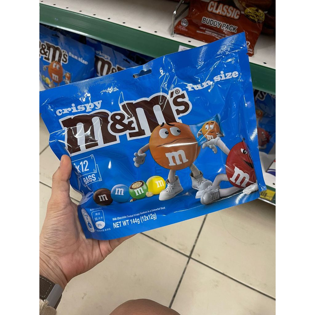 

M&M Chocolate Fun size isi 12 bungkus - Crispy