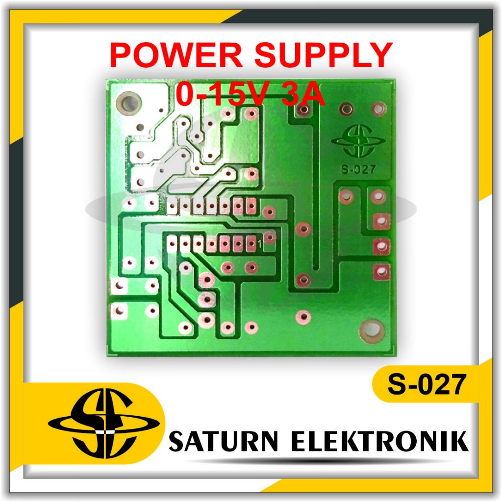 PCB Power Supply 3A 0-15V Stabilized S-027