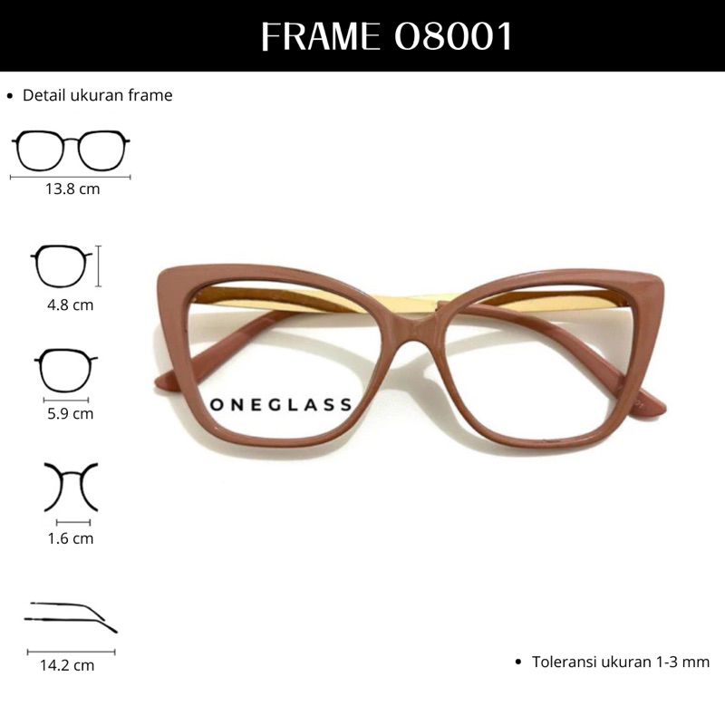 Oneglass - Frame Kacamata O8001 Perempuan
