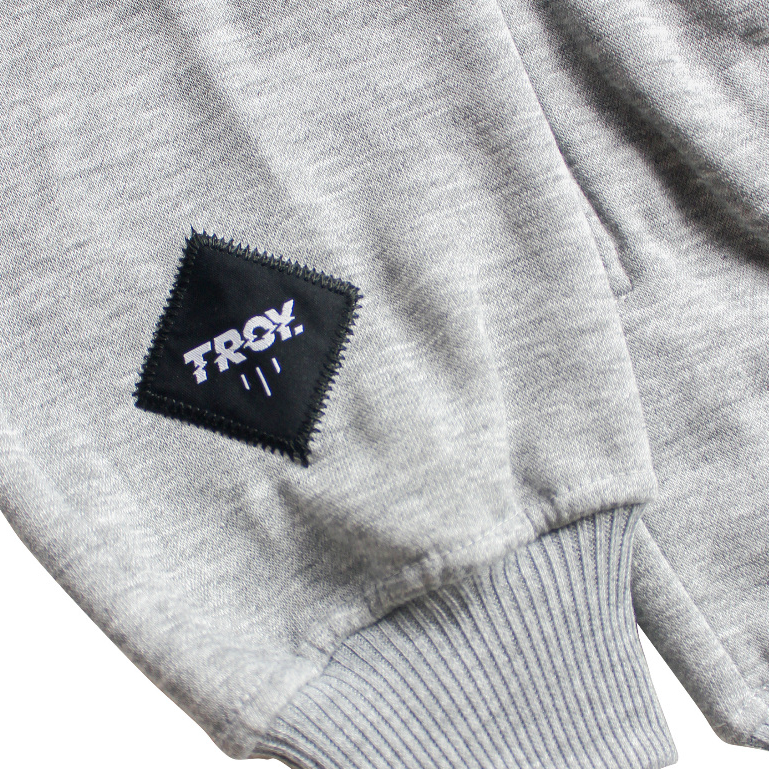 Troy Company Sweater Crewneck Half Zipper Misty Atomic - Half Zip Pria Abu Misty HZ 2882