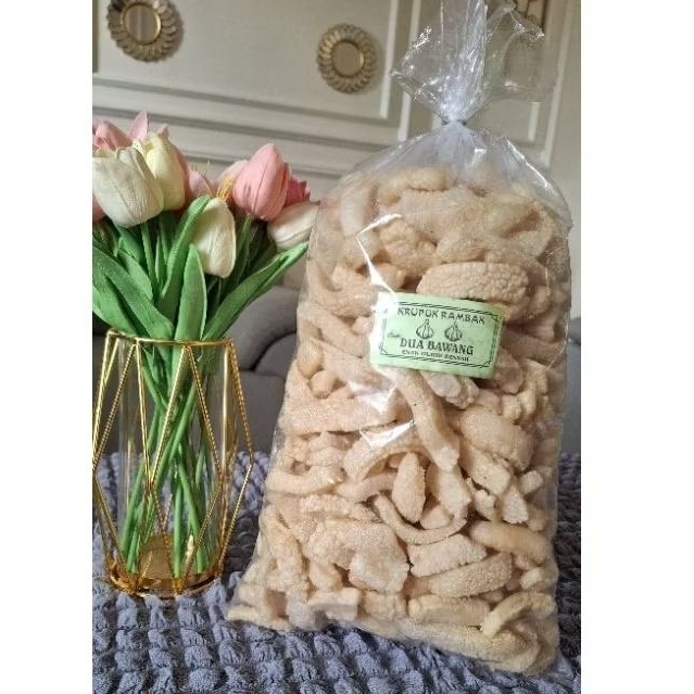 

KERUPUK RAMBAK TAPIOKA / KRUPUK rambak jari tapioka matang rasa bawang 500gr