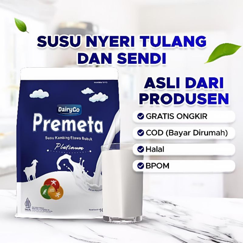 

Susu Kambing Etawa Platinum 1kg DairyGo Premeta Bantu Atasi Nyeri Sendi Tulang Osteoporosis Nambah Nafsu Makan