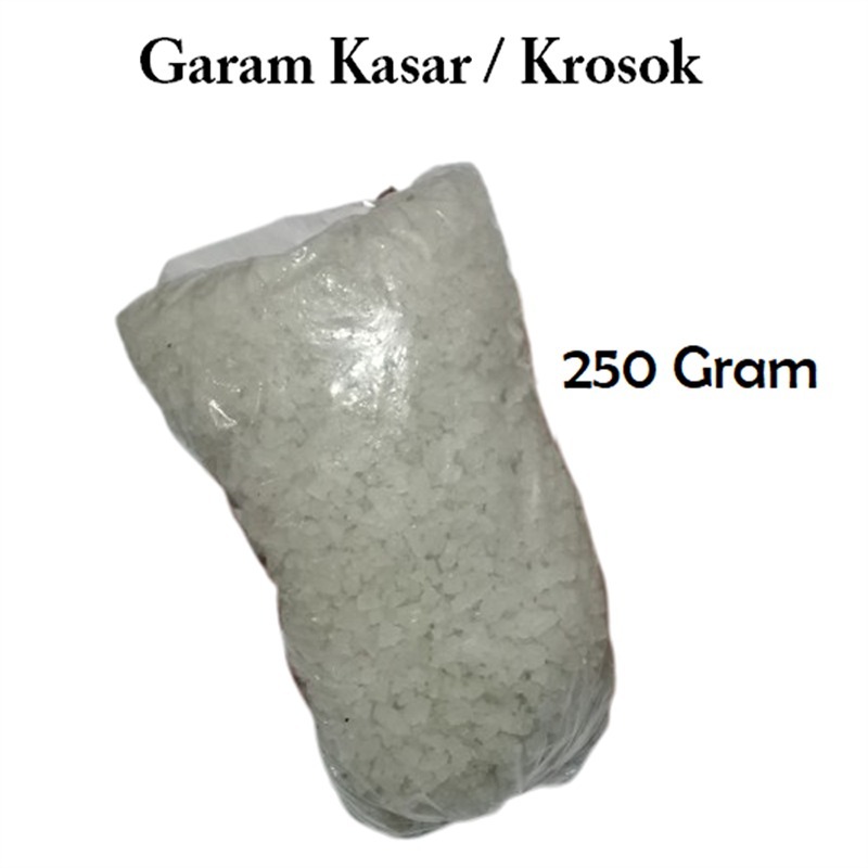 

Garam Kasar kristal krosok 250gram/ Garam Murni Asli /Garam Kolam / Pupuk Garam Aquarium