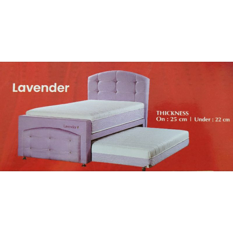 Bed Dorong Helux Lavender Uk120×200 - Pocket Spring