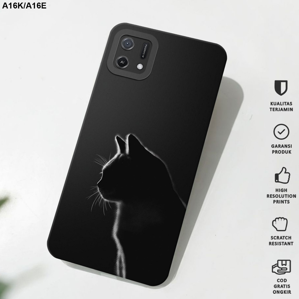 Case Oppo A16K/A16E - Casing Hp Oppo A16K/A16E Motif Kucing - Softcase Oppo A16K/A16E - Softcase Hp 