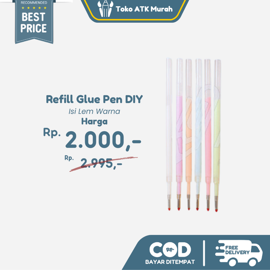 

REFILL Glue Pens Colours DIY Isi Lem Pulpen Cair Craft Warna - Satuan