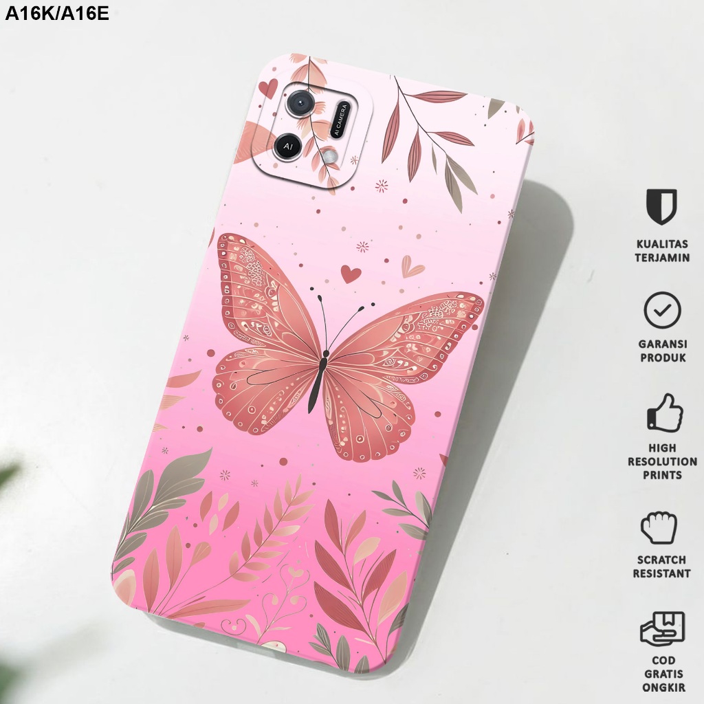 Case Oppo A16K/A16E - Casing Hp Oppo A16K/A16E Motif PINK - Softcase Oppo A16K/A16E - Softcase Hp Op
