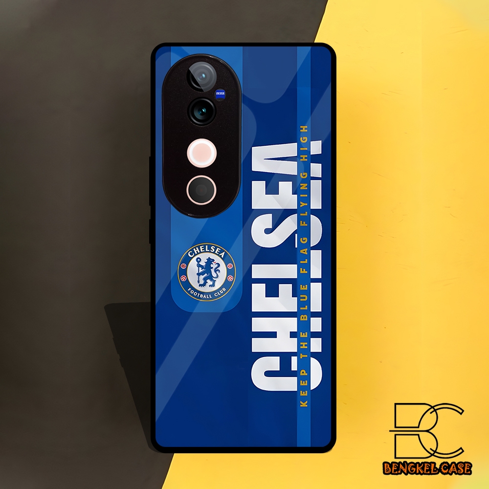 (BS90) Case Kilau Vivo V40 Casing Hp Vivo Pelindung Smartphone Motif CHELSEA NEW