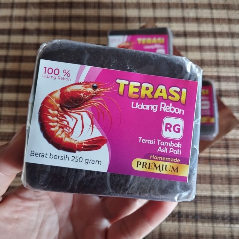 

TERASI REBON TAMBAK KHAS PATI 250 GRAM