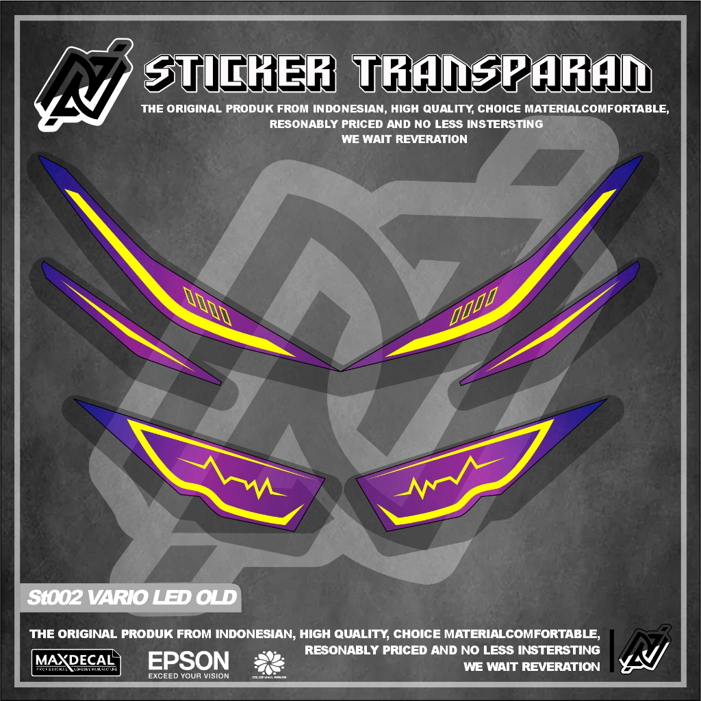 AL2 Sticker Alis Lampu Motor Variasi Vario LED OLD 125 & 150 Tahun Rakit 2015 S.d 2017