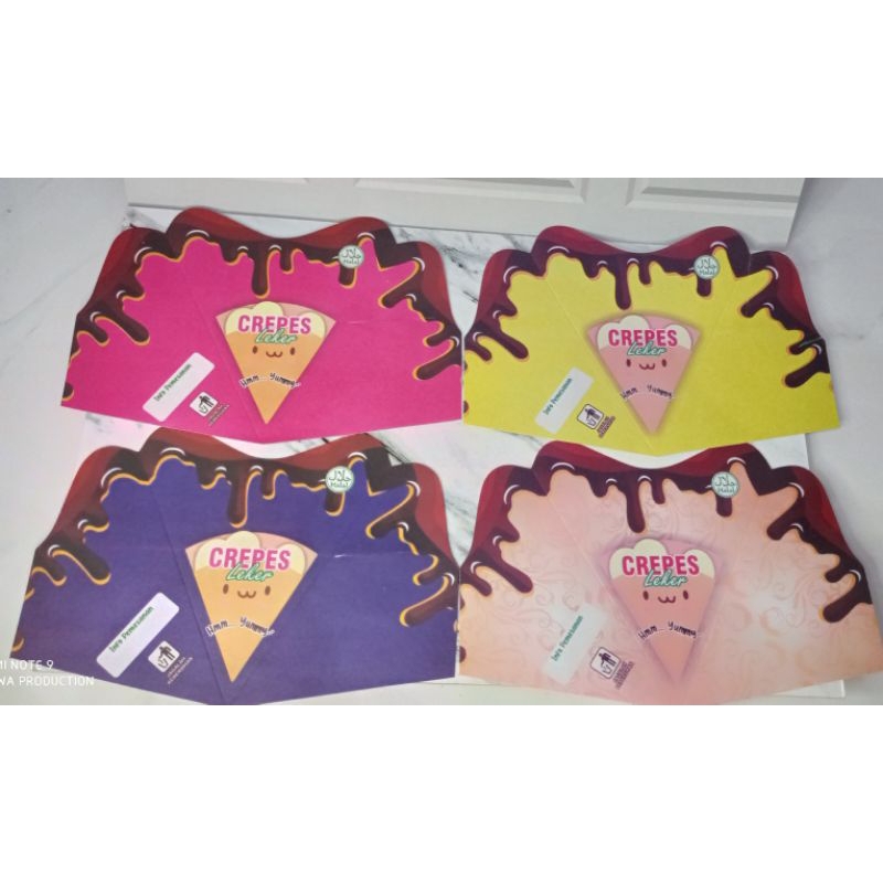 

Kertas Crepes/Bungkus Leker Jumbo 1 Pack 100 Lembar 4 motif gambat