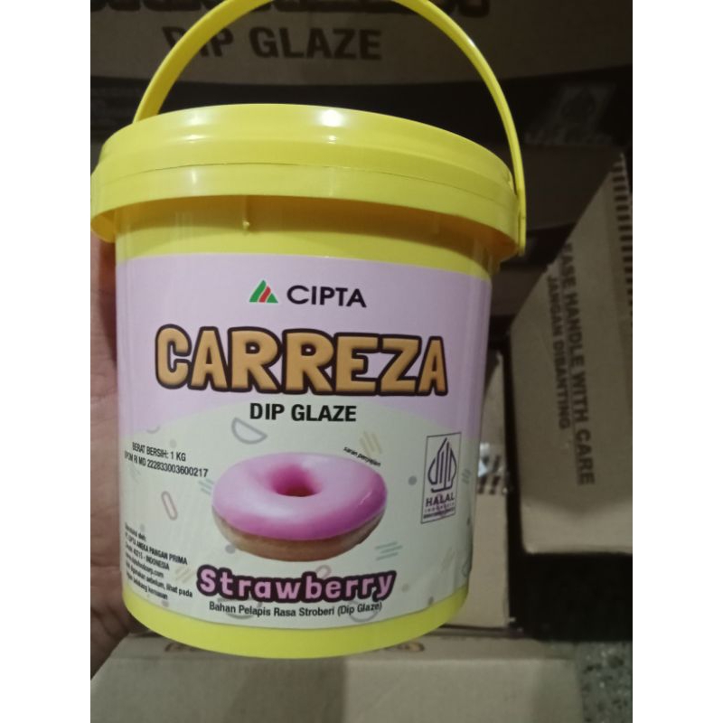 

Carezza Dip Glaze 1kg Rasa Strawberry Harga Ekonomis Untuk Donat dan Roti Bakar