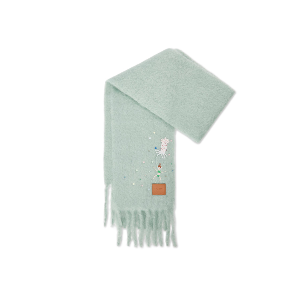 LOEW*  Squid scarf in mohair and wool
