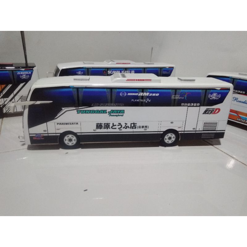 miniatur bus tunggal jaya kids panda