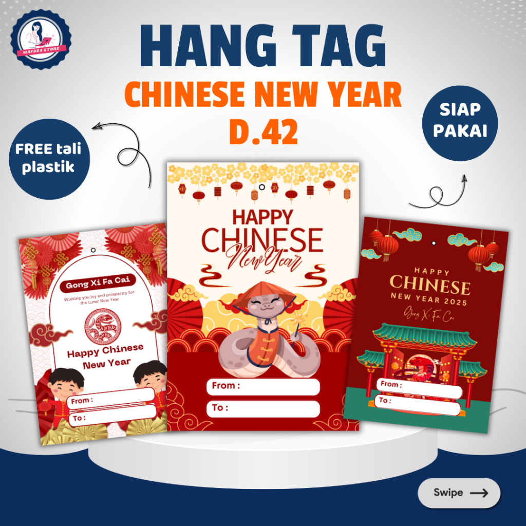 Hang tag gong xi fa cai / Hang tag souvenir chinese new year / hangtag custom imlek tahun baru china