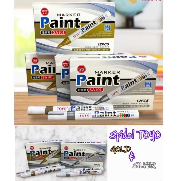 Vauto Spidol Gold/Silver/Spidol Permanent/Bagus