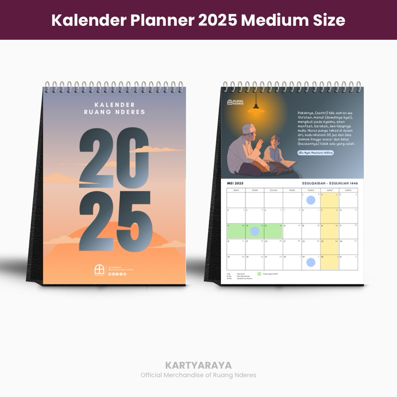 

Kalender Planner 2025 Ruang Nderes | Dawuh Motivasi
