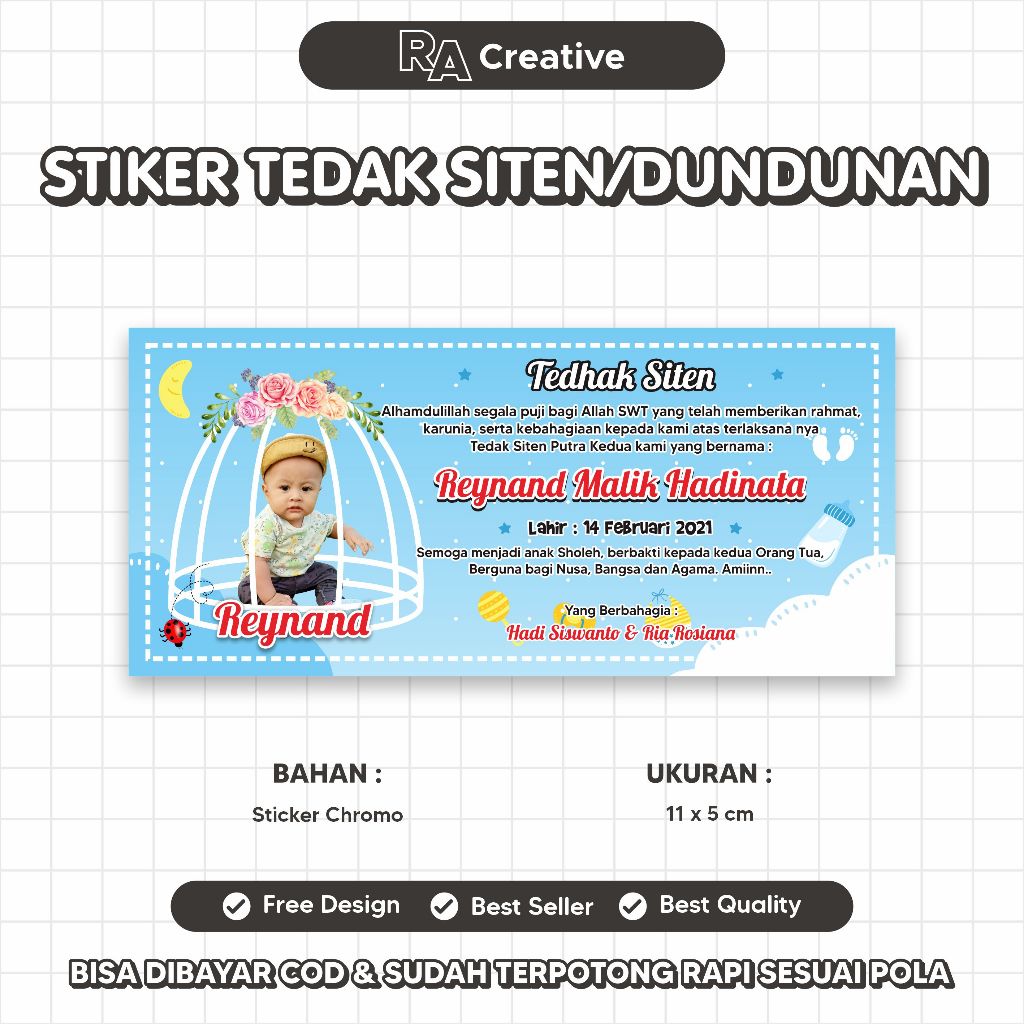 

Stiker Dundunan / Tedak Siten Mika Plastik