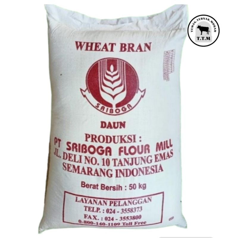 Wheat Bran pakan ternak - kemasan 3 Kg - pakan penggemukan sapi kambing