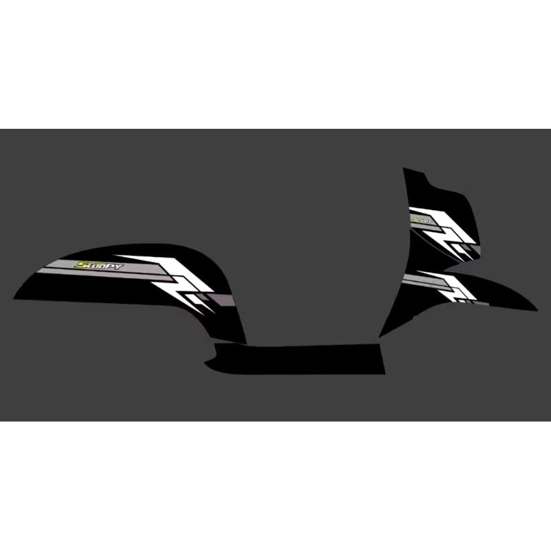 STRIPING STICKER TRANSPARAN SCOOPY 2018 DESAIN ROBOTIC SIMPLE