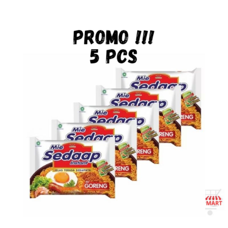 

5 PCS MIE SEDAAP GORENG | Paket Hemat Mi Instan Sedaap Goreng Murah Promo