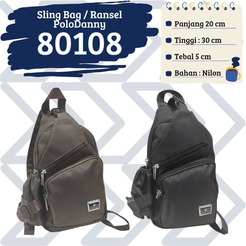 Tas PoloDanny Original 80108 - Sling Bag / Ransel Polo Danny Original