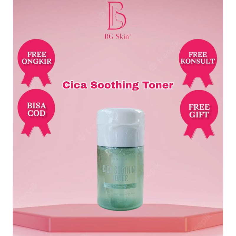 PROMO TONER CICA BG SKIN CICA SOOTHING TONER WAJAH BERJERAWAT SENSITIF EXP 2027 FREE GIFT