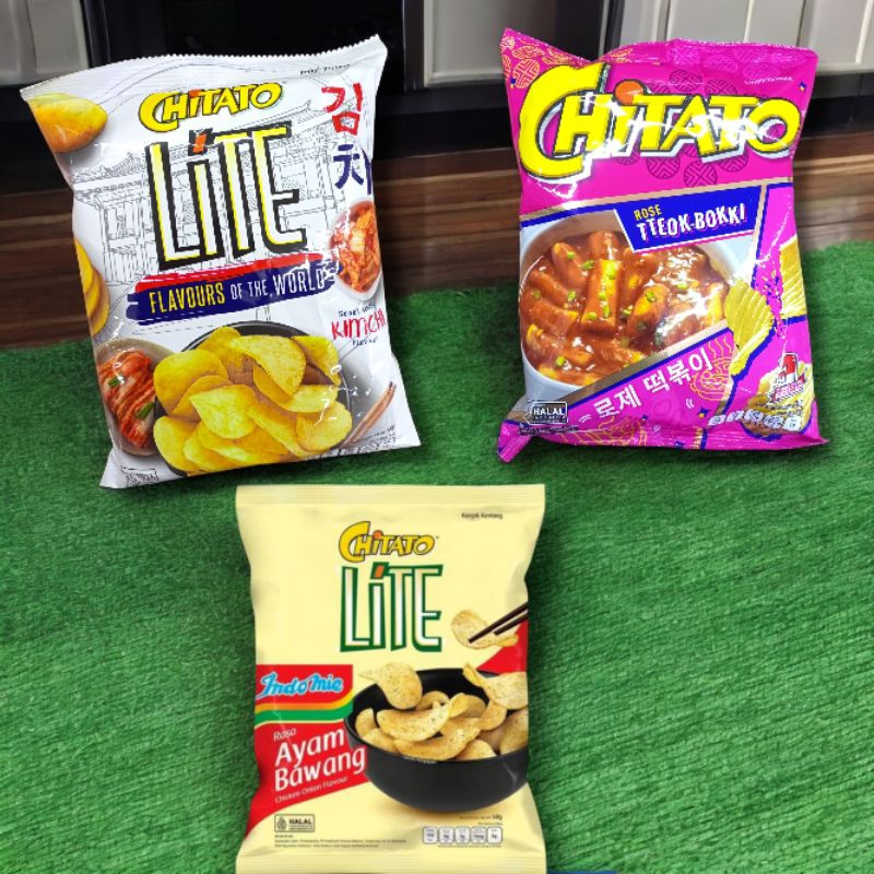 

Chitato Lite Snack Tteok Bokki / Kimchi Flavour / potatto Ayam Bawang 68gr