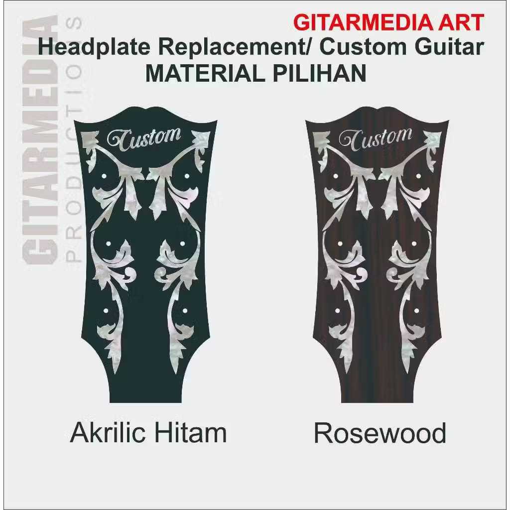 Headplate headstock gitar gibson akustik sj200 - head overlay gitar akustik gibson sj200