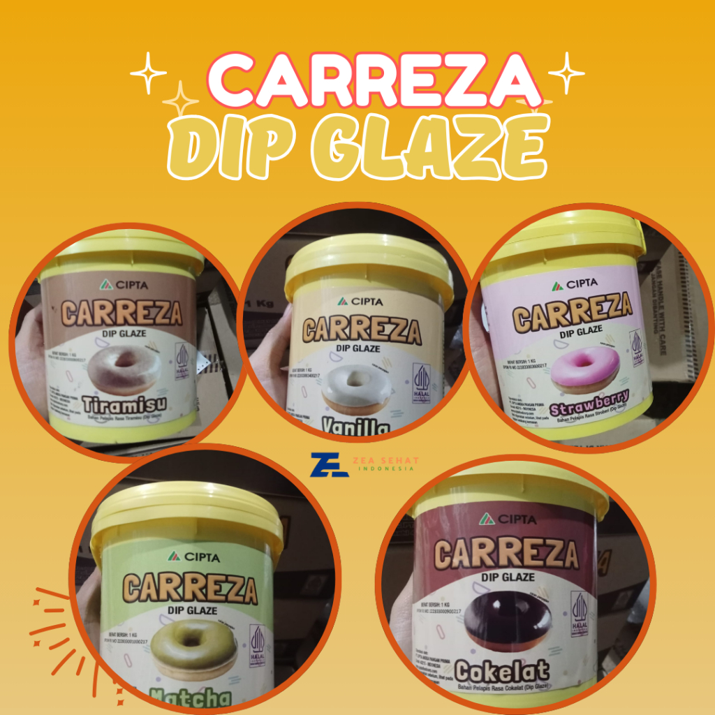 

Carreza Dip Glaze 1kg All Varian Harga Ekonomis Olesan Donat Manis Pas