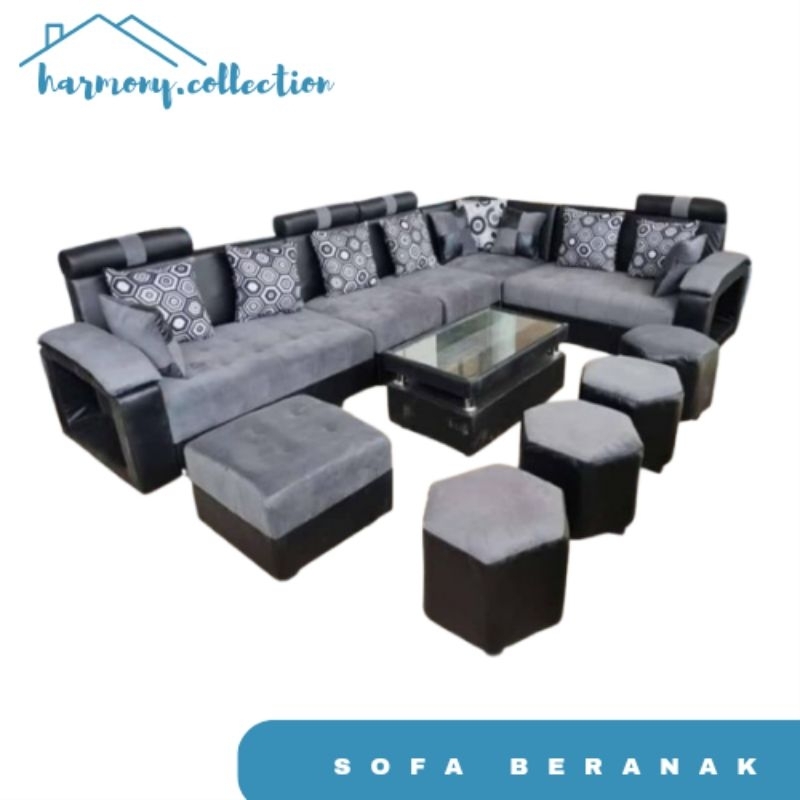 Sofa beranak kursi tamu modern sofa ruang tamu minimalis sofa murah