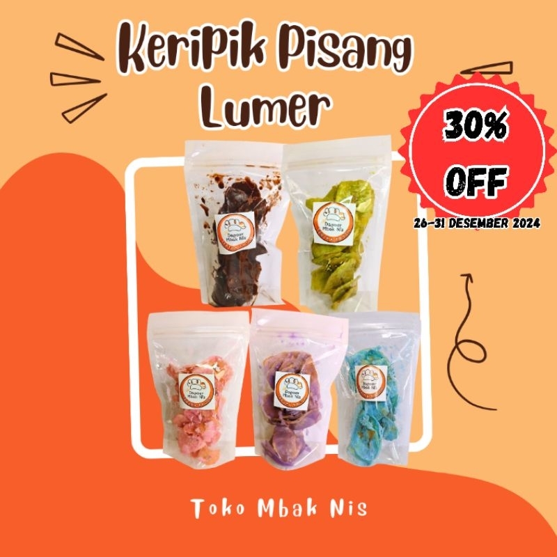 

Keripik Pisang Coklat Lumer Murah Meriah 30-35gr