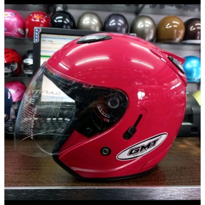HELM HALFFACE DOUBLE VISOR GMT ORIGINAL HELM SEPEDA MOTOR HELM SNI HELM ORI HELM CENTRO HELM MURAH H