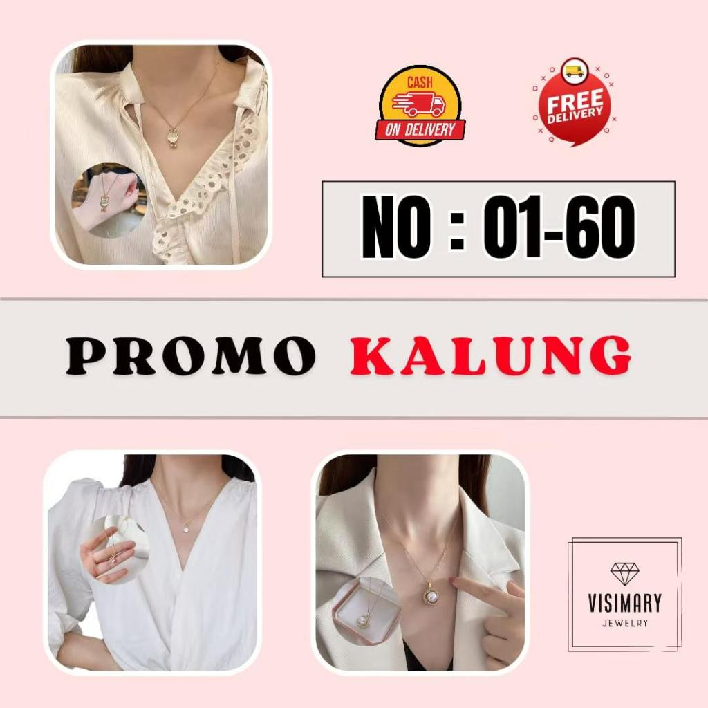 01-60 Perhiasan Titanium Kalung, Trendi Kualitas Premium, Hadiah Kado Untuk Pacar, Perhiasan Serbagu