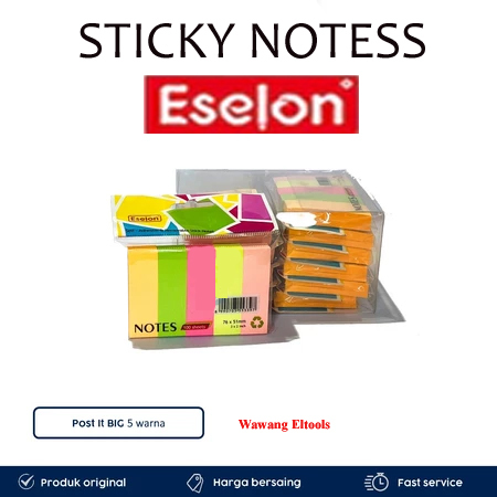 

[1 Pcs] Sticky Notes Penanda Pembatas Index Kertas Eselon 76mm x 51mm - 5 Warna