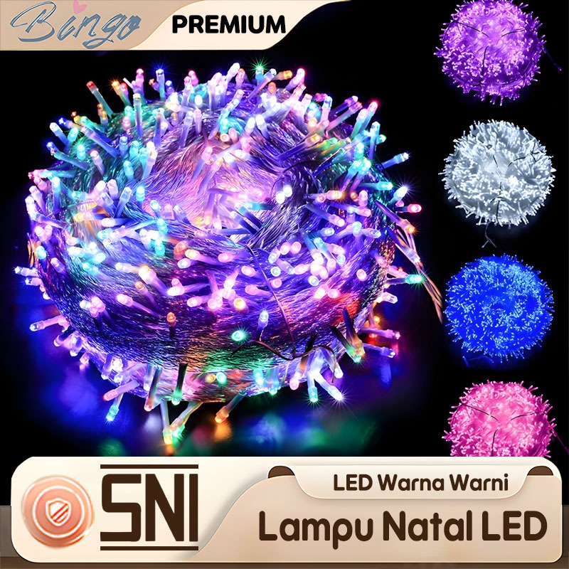 Lampu Natal LED Lampu Tumblr  Lampu Hias 50 LED Warna Warni Led Dekorasi Kamar