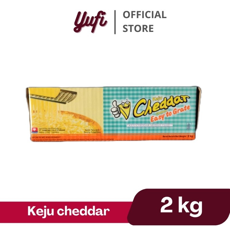 

Keju Cheddar Diamond 2 kg easy to grate