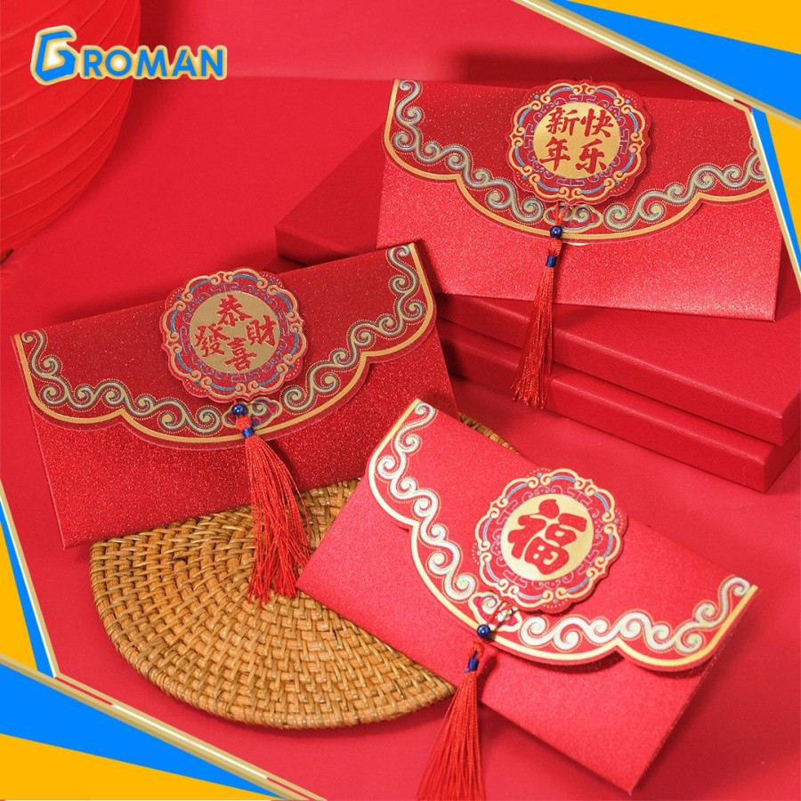 

Angpao Imlek 2025 Spesial Chinese New Year Angpau Merah Bahan Premium Motif Unik dan Cantik Isi 2pck