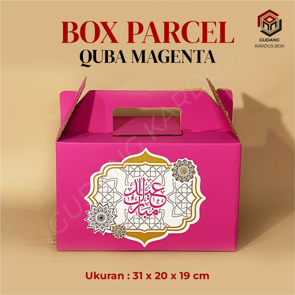 

BOX JINJING KALIGRAFI QUBA MAGENTA 31 x 20 x 19 cm-GABLE BOX PARCEL IDUL FITRI/PARSEL LEBARAN/BOX PARCEL BARBIE/PARCEL BLACKPINK