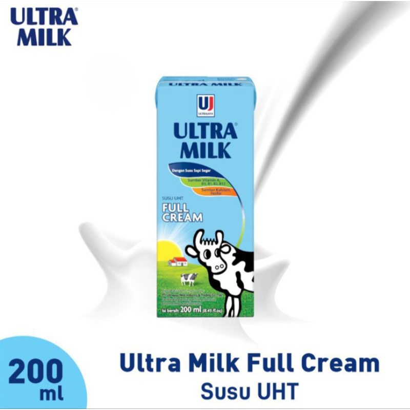 

Ultra Milk Susu UHT Full Cream Kotak 200 ml