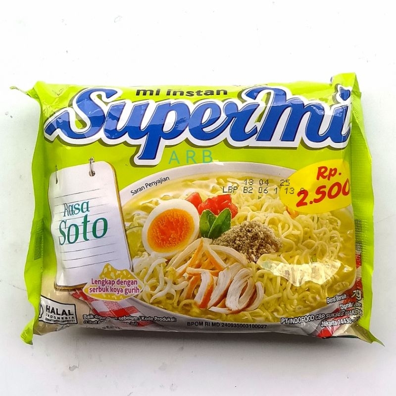 

Supermi Mie Instant Rasa Soto 70 gr