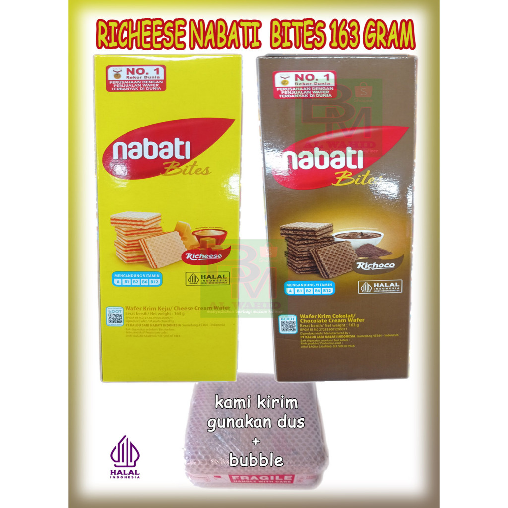 

Wafer Krim Richeese Nabati Bite Kemasan 163 Gram