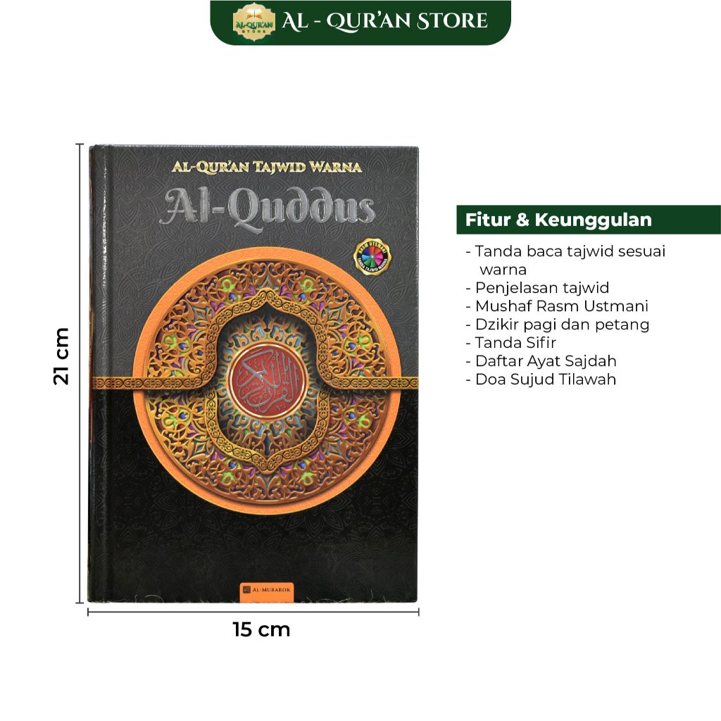 Al Quran Tajwid Warna, Al Qur'an Al Quddus Non Terjemah Tanggung A5, Mushaf Al Quran Sedang, Al Qura